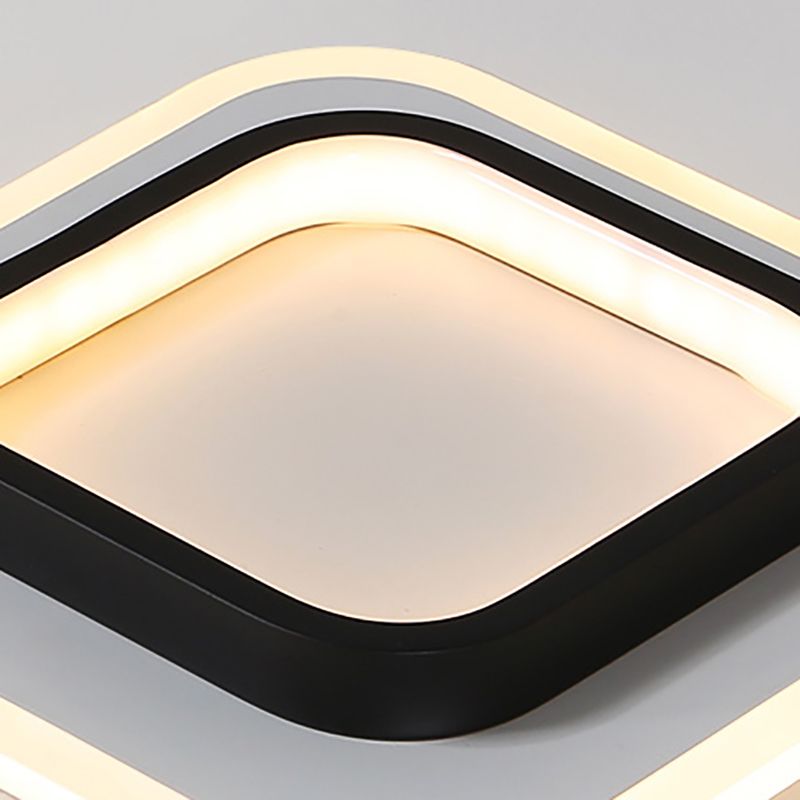 Geometrische Gangbündige Deckenleuchte aus Metall im modernen Stil mit LED-Deckenmontage