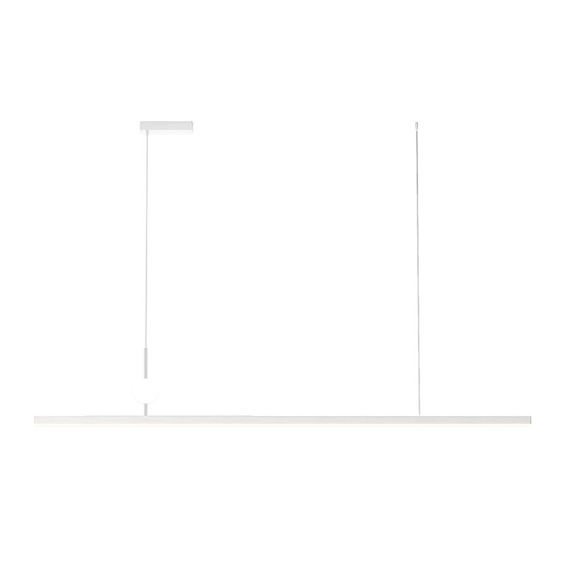 White LED Island Light Modern Island Hanging Light with Acrylic Shade for Living Room