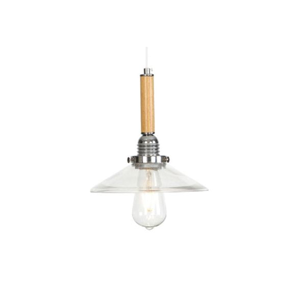 Globe/Cone/Small Bell Pendant Lighting Vintage Clear Glass 1 Licht Roségoud/Chrome hangende lamp met verstelbaar koord