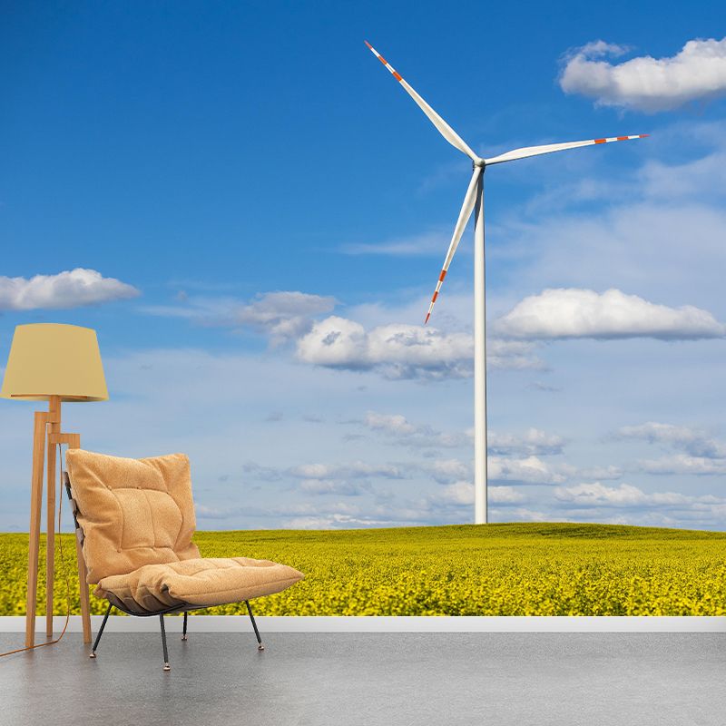 Beautiful Windmill Environment Friendly Mural Living Room Wall Mural