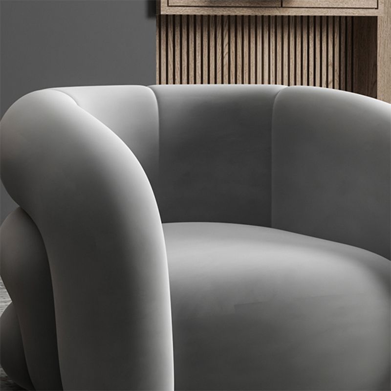 Scandinavian 34.64"Wide Solid Color Sloped Arms Sponge Armchair