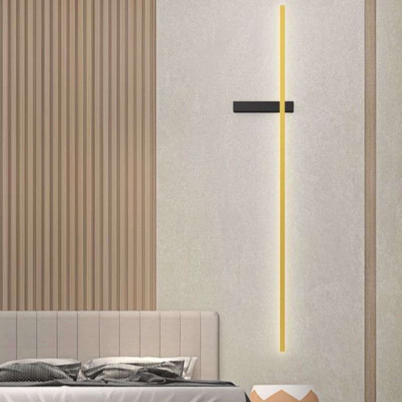 Metal Linear Shape Wall Sconce Modern Style 1 Light Wall Light Sconce