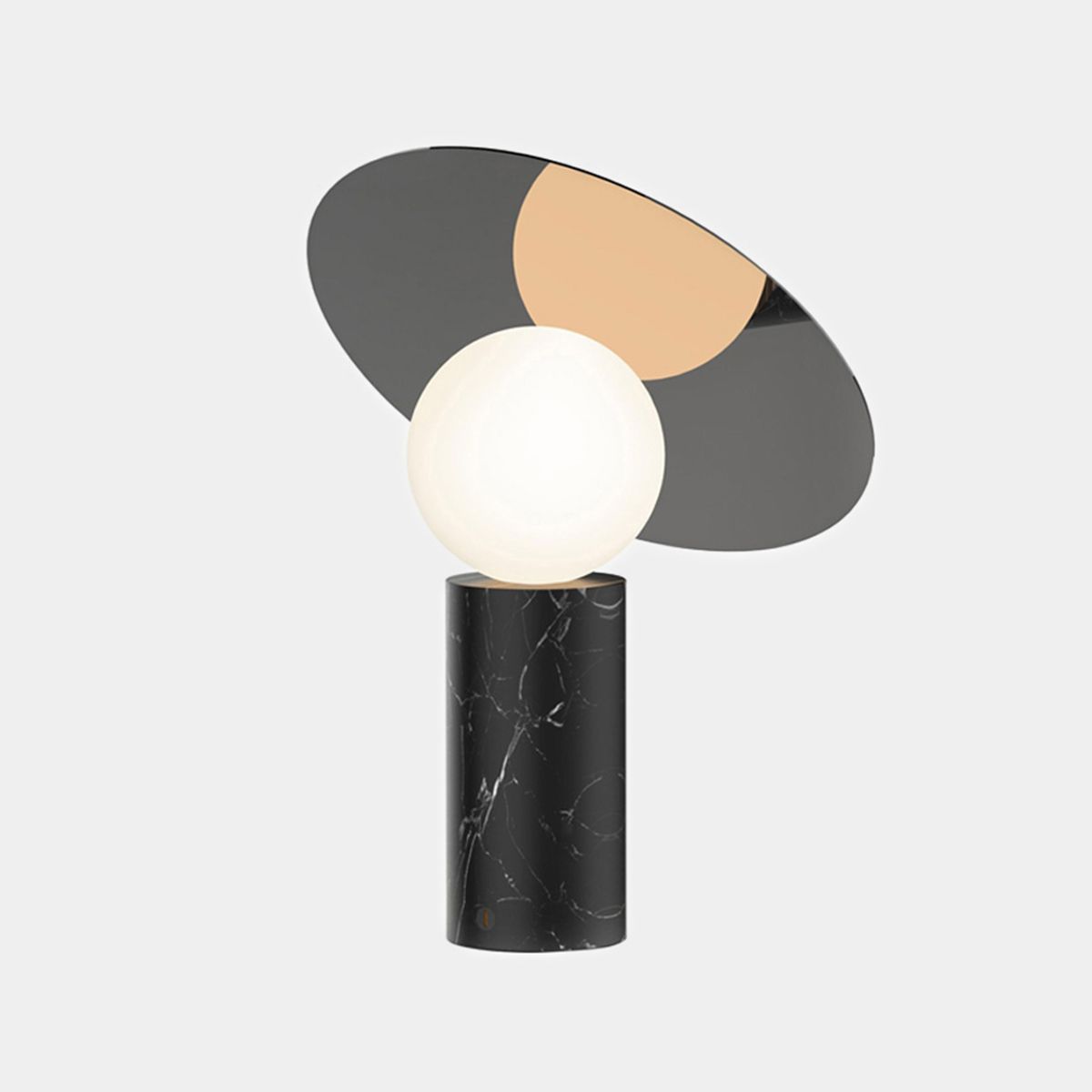 1 lampe de table de nuit géométrique légère lampe de table en verre de style moderne