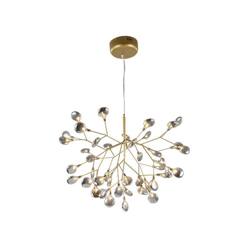 Twig Living Room Pendant Lamp Metallic LED Minimalistic Chandelier Lighting Fixture