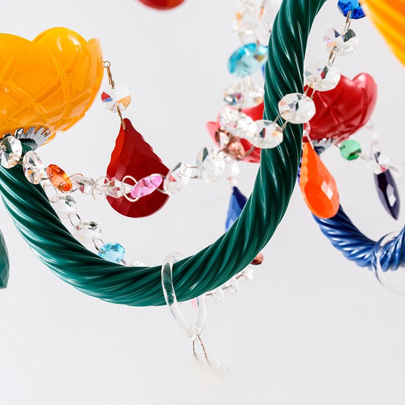 European Style Crystal Chandelier Candle Pendant Lighting Fixtures for Child Room