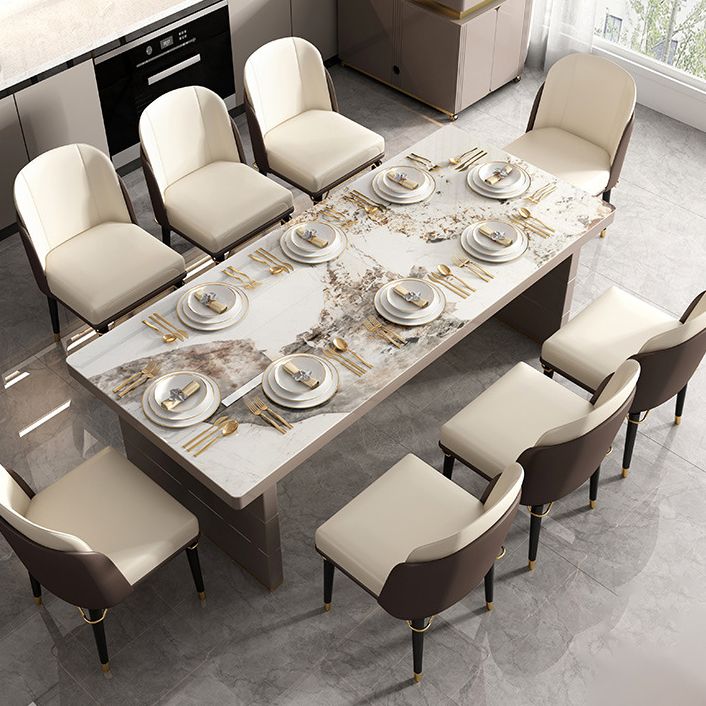 Modern Style 1/3/4/5/7/9 Pieces Dinette Set Sintered Stone Dining Table