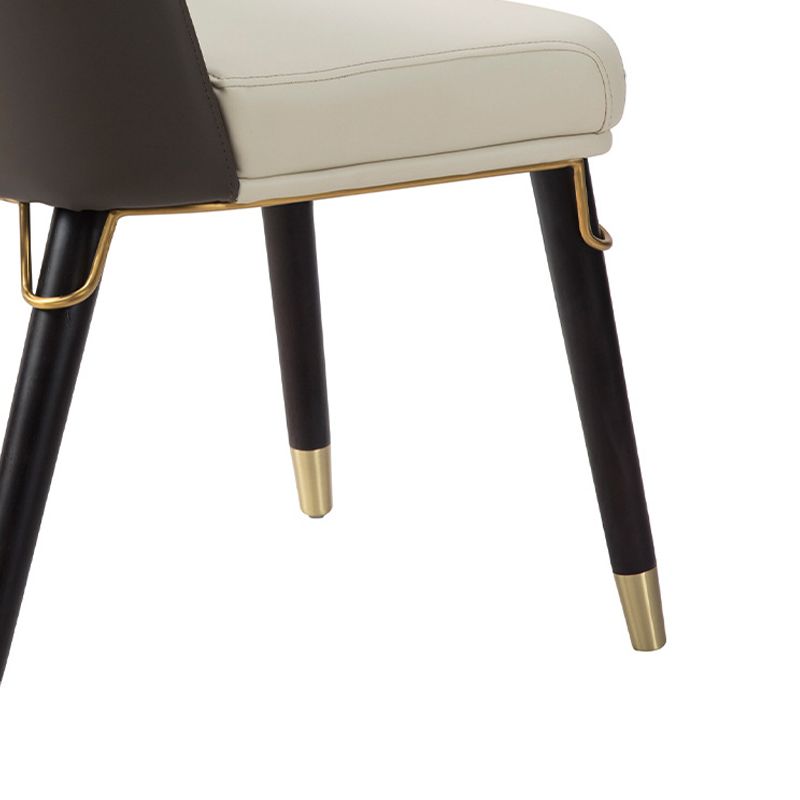 Contemporary Kitchen Dining Side Chair Faux Leather Parson Chair