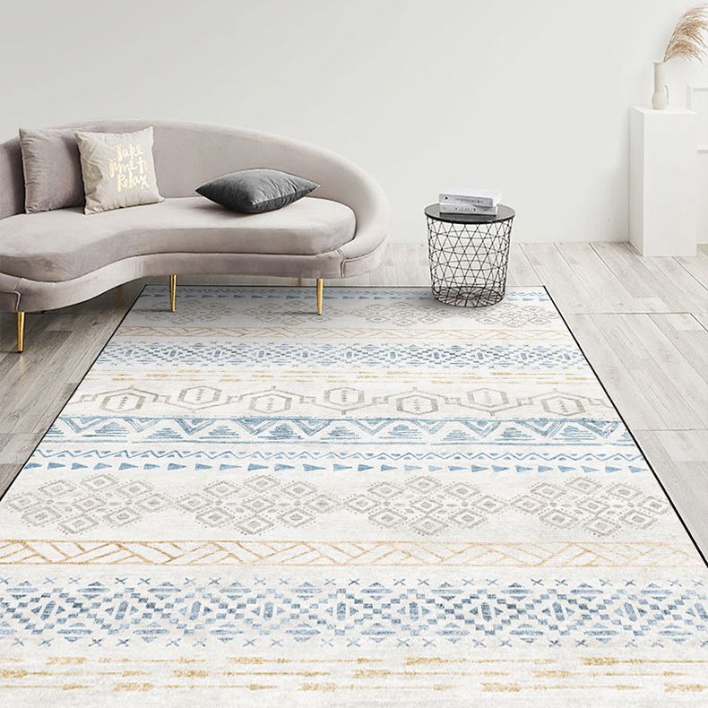 Multicolor Boho Intérieur Rapis Polyester Symboles tribaux Tapis Tache Risqueur intérieur résistant pour le salon