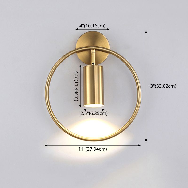 Luz de pared de pared de globo de globo de metal contemporánea de 1 luz para el dormitorio