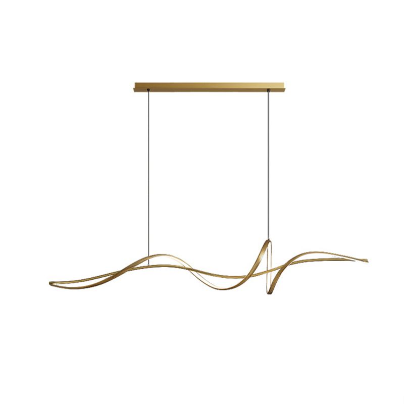 Unique Shape Modern Pendant Lighting Fixtures Metal 1 Light Island Light Fixture for Dining Room