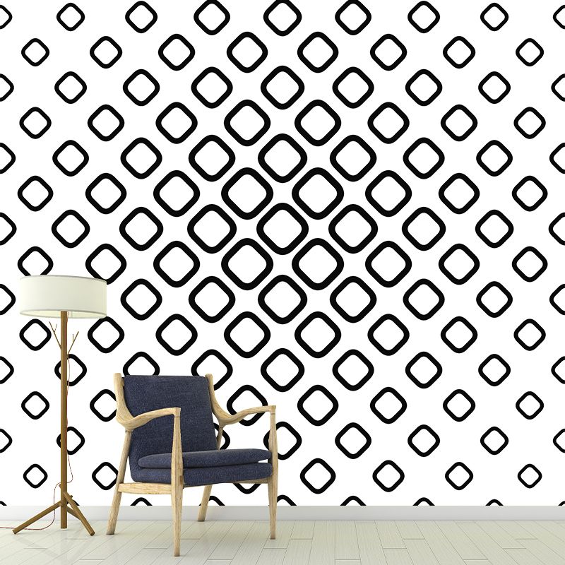 Modern Style Geometry Wall Mural Illustration Square Home Decoration for Kitchen