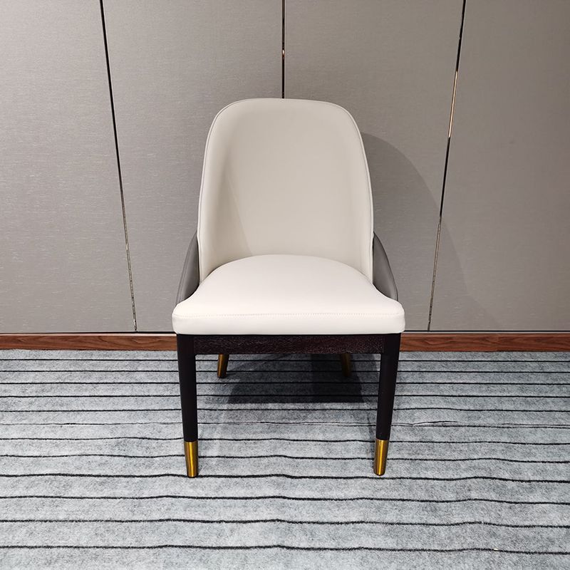 Glam Kitchen Dining Chairs Upholstered Side Chairs with Wood Leg