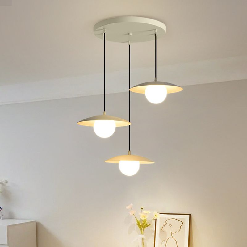Industrial White Ceiling Light Glass Kitchen Island Lighting for Home