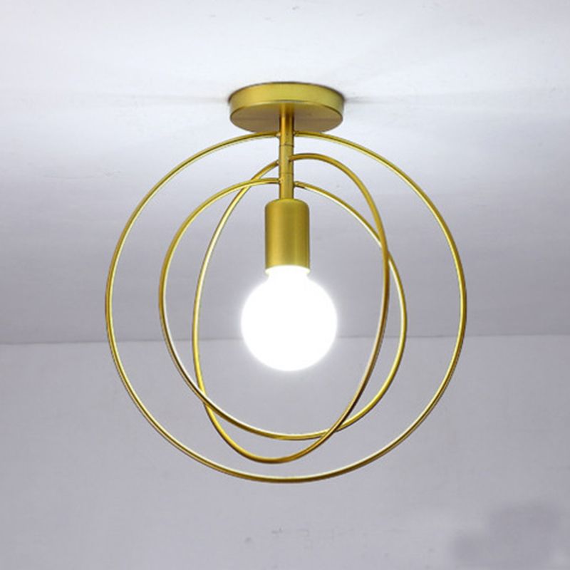 Modern Ceiling Light 1-Light Ceiling Mount Light with Metal Shade for Bedroom