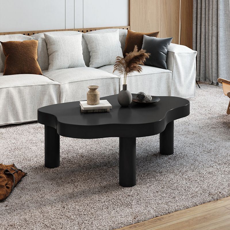Modern Style Solid Wood Top Walnut/wood/white/teak/black Free Shape Coffee Table