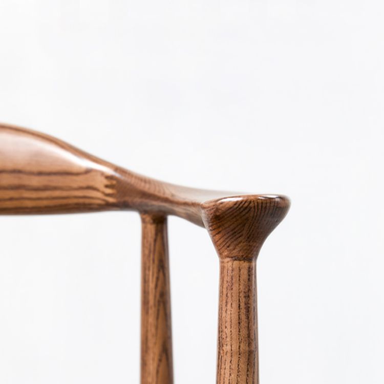 Sillas de comedor con brazo de fresno tradicional, sillones caseros con parte trasera abierta de madera maciza