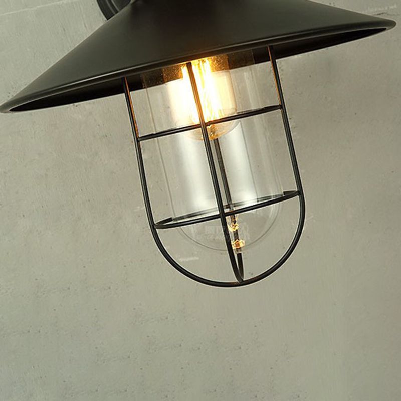 Angle Shade Wandleuchte amerikanische Retro -Industriestil Metal 1 Leichte Leuchten