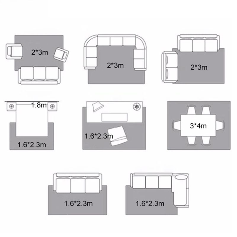 Light Gray Modern Rug Polyester Rhombus Indoor Rug Washable Rug for Drawing Room