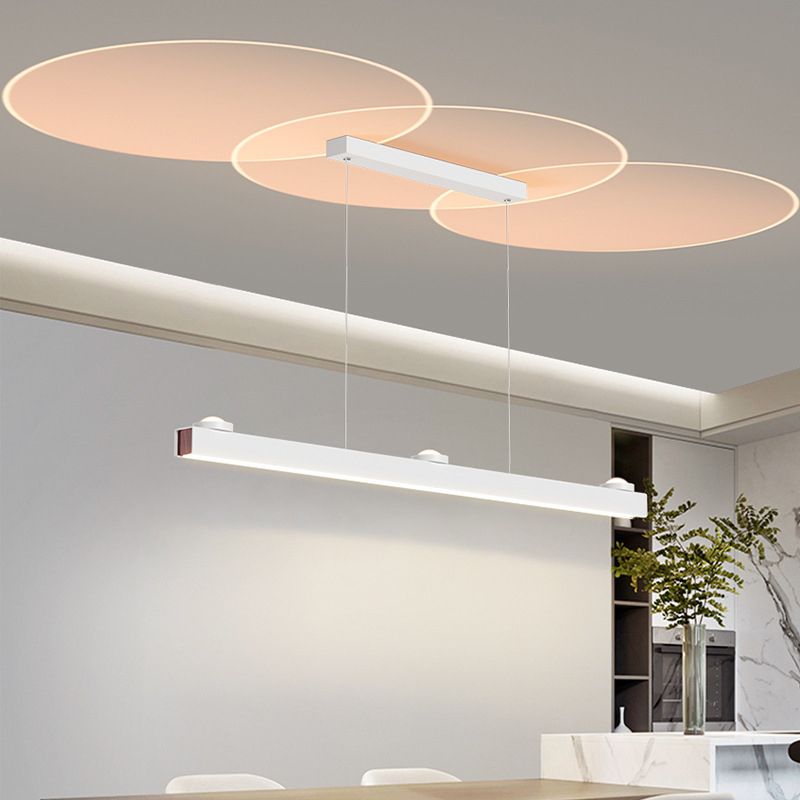 Single White/Black Modern Ceiling Light LED Island Lighting for Dining Room
