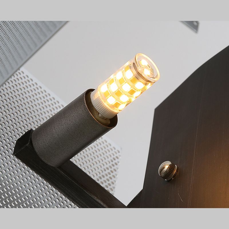 Living Room Pendant Light Kit Minimal Black Chandelier Lighting with Circle Metal Shade