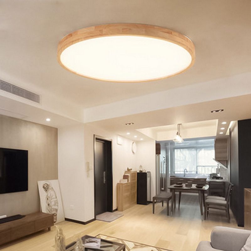 1 Licht Nordische Unterputz-Deckenleuchte Leuchtmittel Rundholz-Unterputz Deckenleuchte Licht für Wohnzimmer