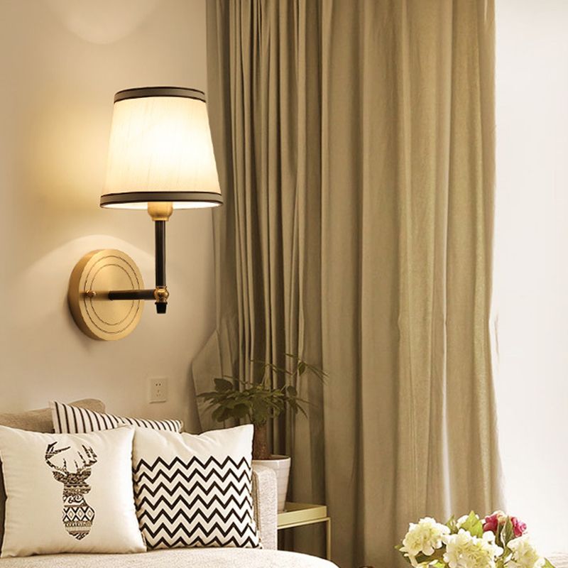 eometric Shade Wall Lighting Modern Simple Style Glass 1 Light Sconce Light in Gold