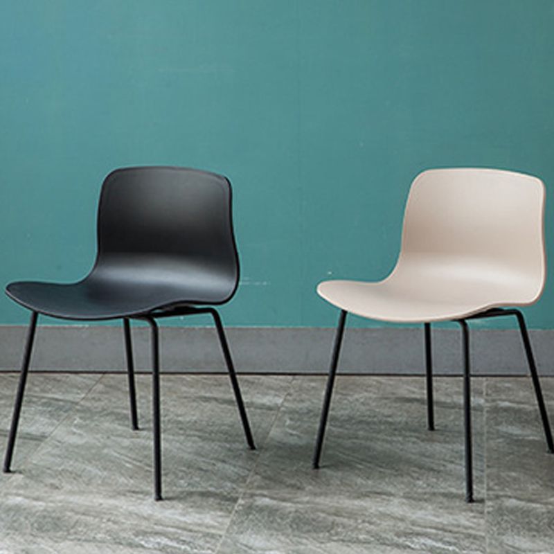 Natural Beech Legs Side Chair Scandinavian Armless Dining Chairs
