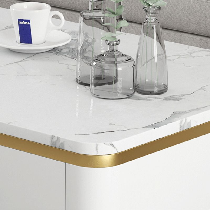 Frame Base Coffee Table Rectangular Black/White Cocktail Table