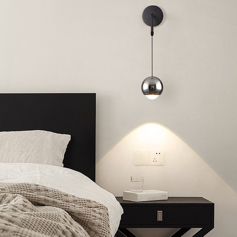 Modernism Wall Sconce Globe Sconce Lighting with Metal for Bedroom