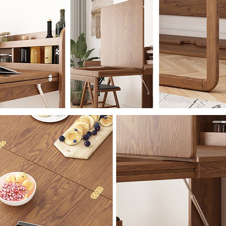 Mid-Century Rectangle Dining Site Table Solid Wood Dining Room Home Furniture