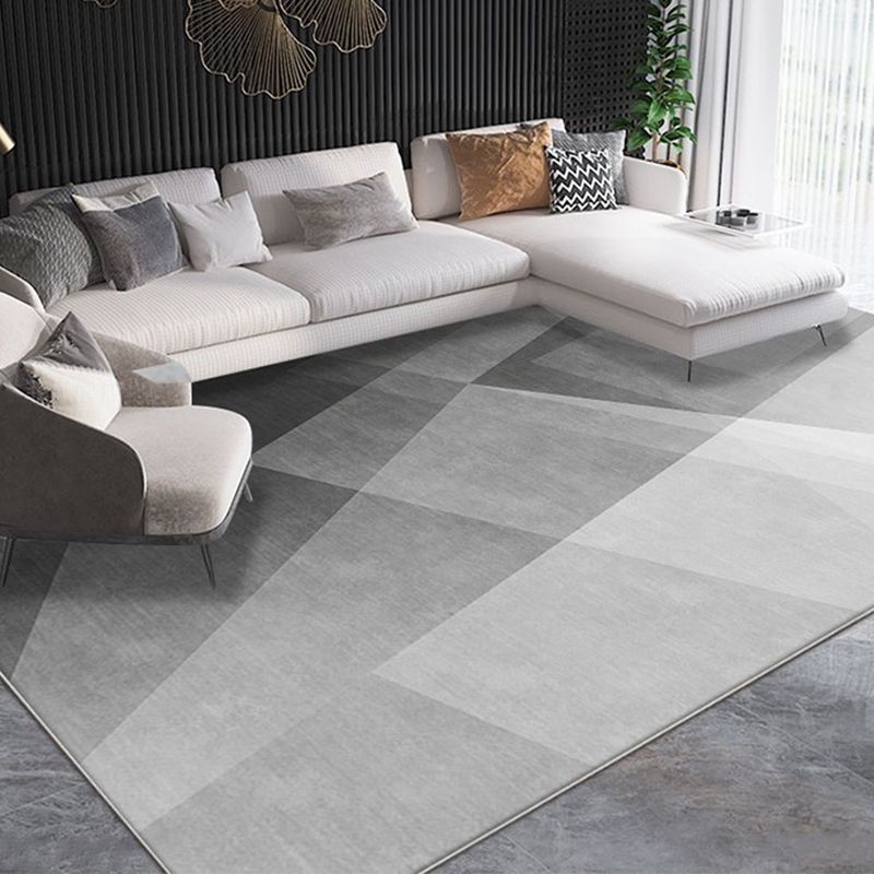 Dark Orange Modern Carpet Polyester Geometric Carpet Washable Carpet for Home Decor