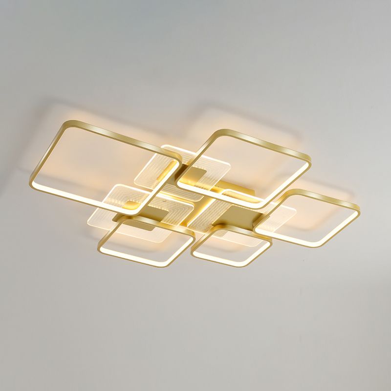 Square Flush Mount Light Flush Mount Led Lights Modern Flush Mount Light Fixtures for Living Room