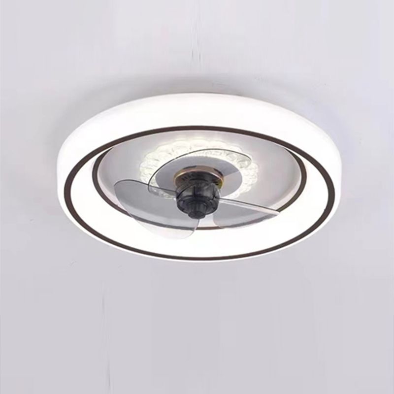 Geometrische Esszimmer Deckenventilator Beleuchtung Acryl minimalistische LED Semi Flush Mount