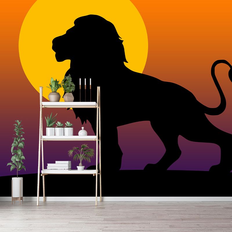 Forest Beast Animal Mural Wallpaper Wall Covering Mildew Resistant for Living Room