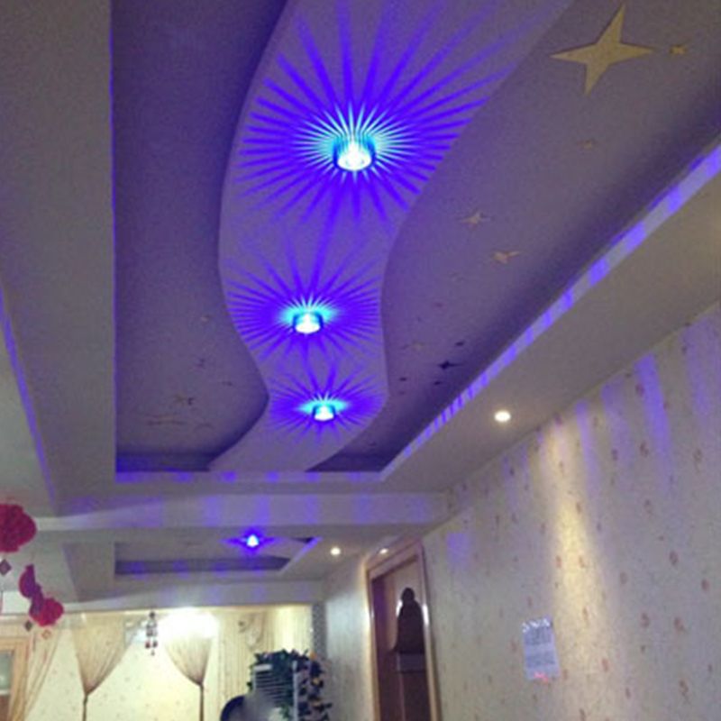 Sunflower Effect RGB Flush Light Fixtures Modern Aluminum LED Flush Ceiling Light