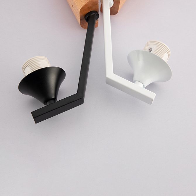 Wood Bath Vanity Lighting Modernism Black/White Light for Bathroom