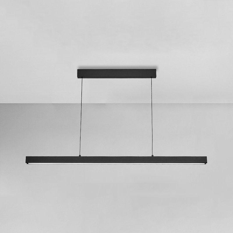 Modern Linear Hanging Island Light LED Hanging Lighting Fixture for Sitting Room