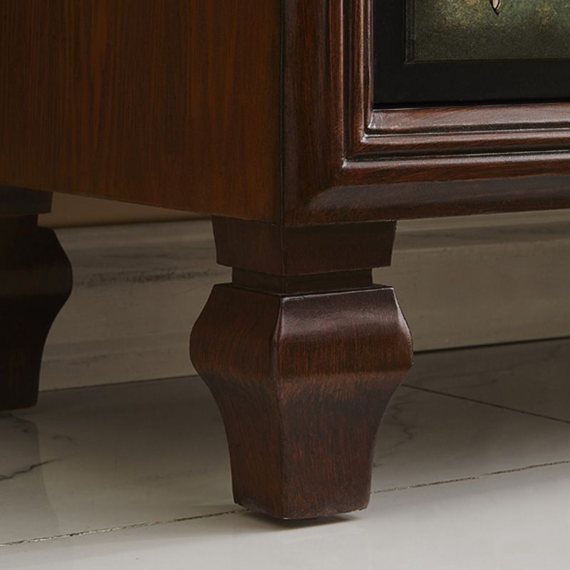 American Retro Storage Chest Solid Wood Storage Chest Dresser for Bedroom