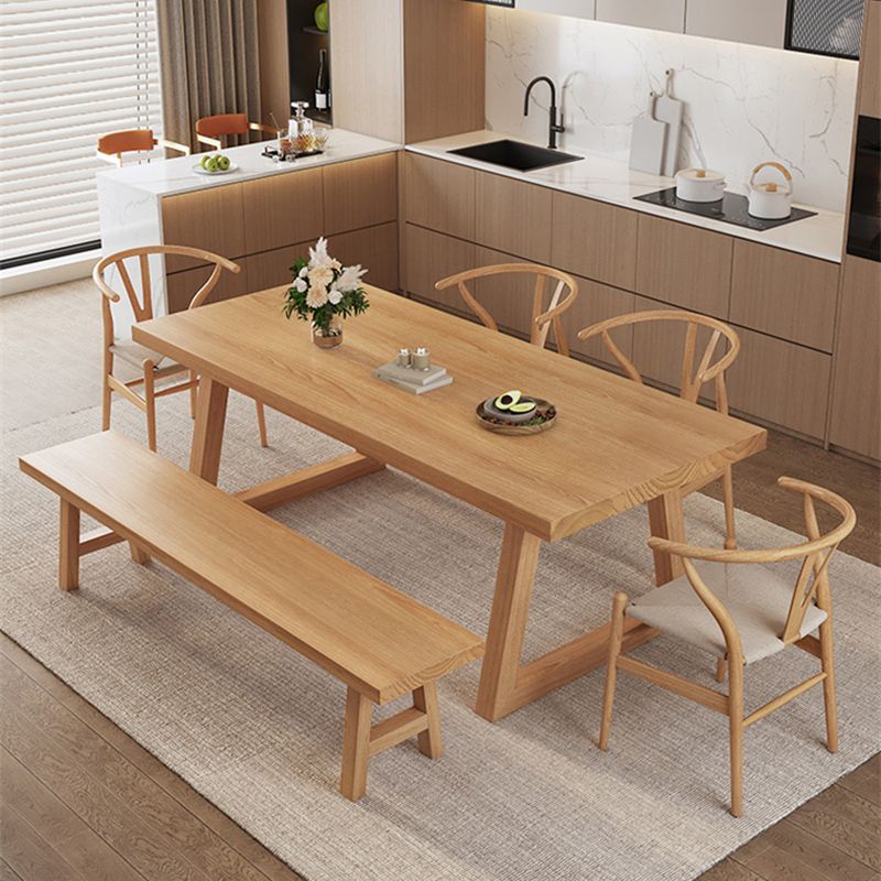Modern Solid Wood Furniture 1/2/3/4/5/6/7 Pcs Standard Height Dining Room Table Set