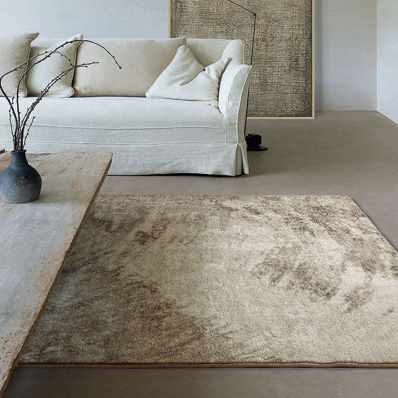 Light Grey Casual Rug Polyester Graphic Rug Non-Slip Backing Rug for Sitting Room