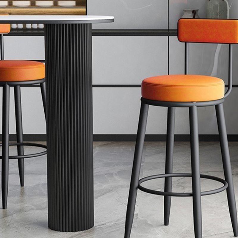 Nordic Style Stone Top Bar Table 42-inch Height Metal Pedestal Bistro Table