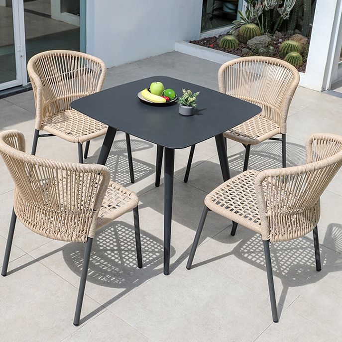 Modern Patio Dining Chair Set of 2/4/6/8 Metal Armless Dining Side Chair