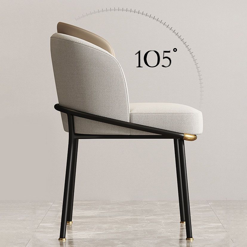 Silla de comedor tapizada con acabado mate de la silla lateral Parsons del dormitorio moderno