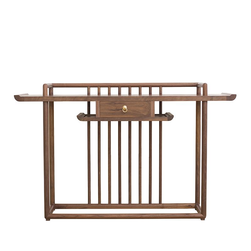 34.65" Tall Console Table Glam 1-drawer Solid Wood Console Accent Table