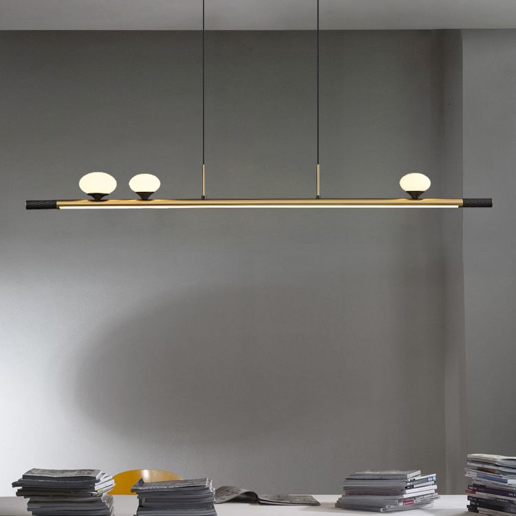 Zeitgenössischer Stil sphärische Inselbeleuchtungsideen Glas 4-Licht-Insellichter