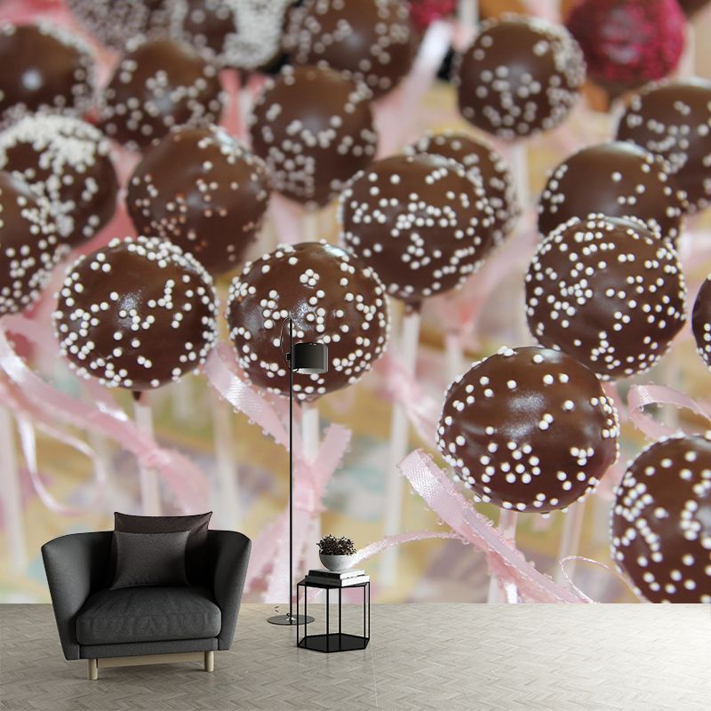 Sweet Style Cake-Pops Mural Decal Stain Resistant Cake Shop Wall Covering