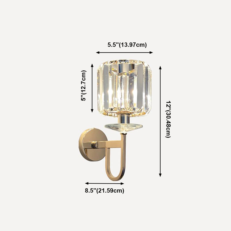 Luces de apliques geométricas de estilo contemporáneo Cristal 1 luces de pared ligeras