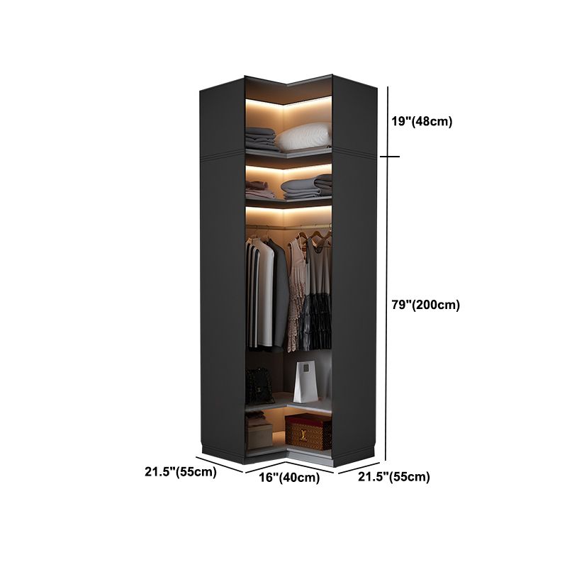 Black Manufactured Wood Cabinet with Glass Doors Modern Storage Cabinet