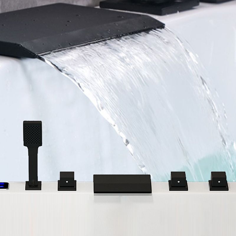 Modern Acrylic Bathtub Right-Hand Drain and Overflow Trim Bath Tub