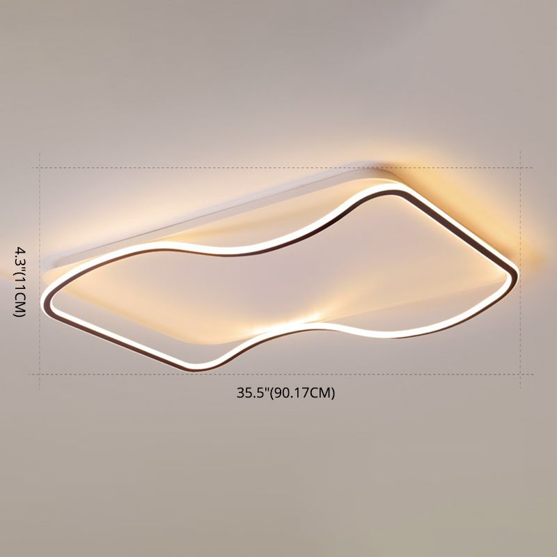 Schwarz-Weiß geometrische Deckenmontage Leuchte Moderne LED Metall bündig Deckenleuchte Licht